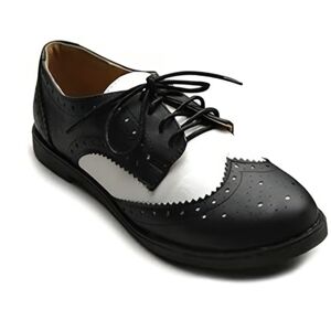 Classic Black and White Men's Dress Shoes